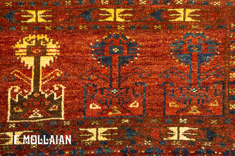 Antique Turkmen Torba Rug n°:87808104